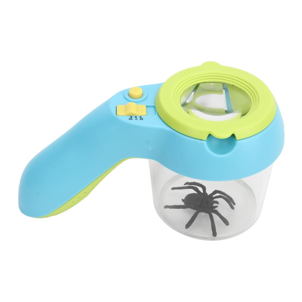 Insect Magnifier Kids Small Observer Container Magnifying Bug Viewer 9 LED Cold Warm Light Children Preschool Toy