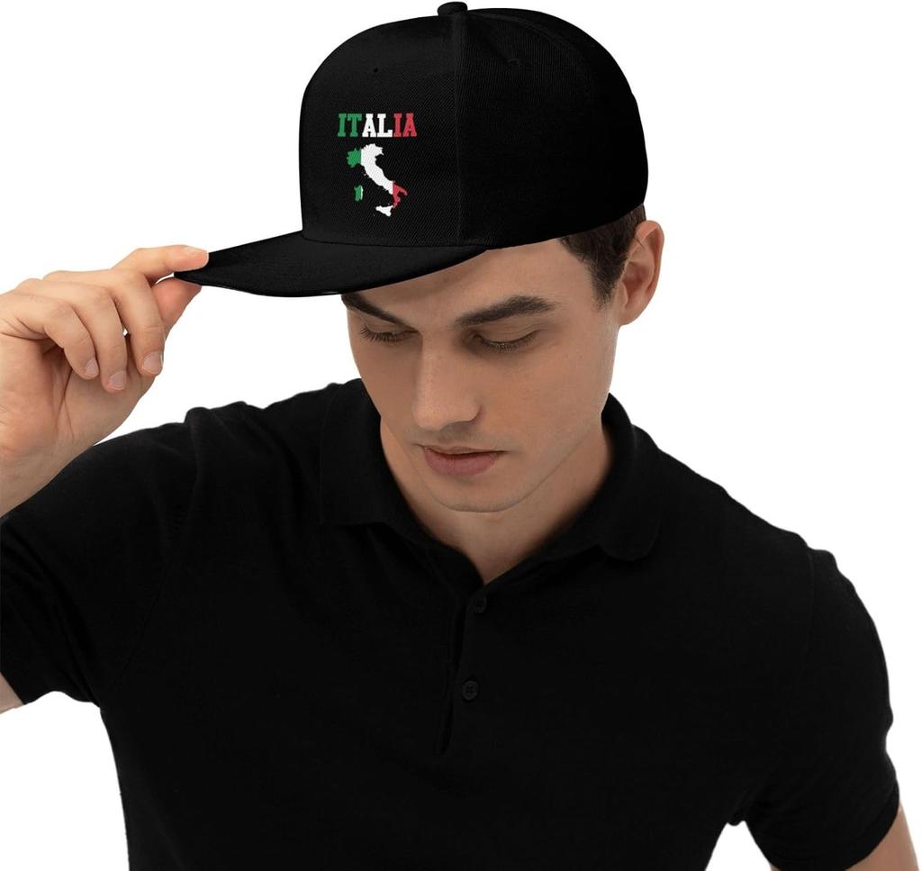 Italia Italy Italian Snapback Hat Hip Hop Style Flat Bill Brim Hats Baseball Cap
