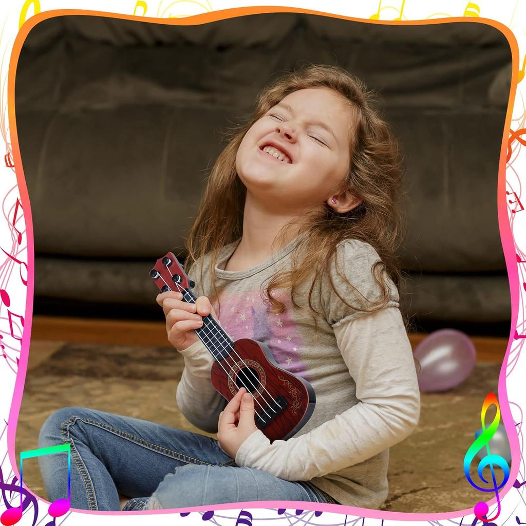 3 Pcs Toy Ukulele Guitar for Kids Mini Ukulele Kids Toy Classical Musical Instrument Guitar Baby Cute Developmental Educational
