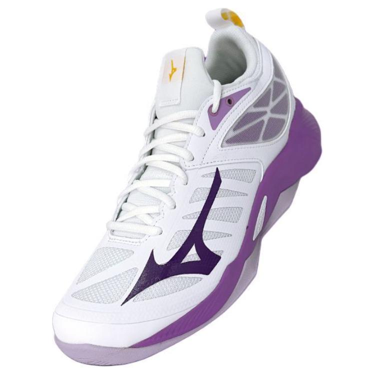 Mizuno Wave Dimension Comfortable Non-Slip Durable Low-Top Training Shoes Men Sneaker White Purple V1GC224010