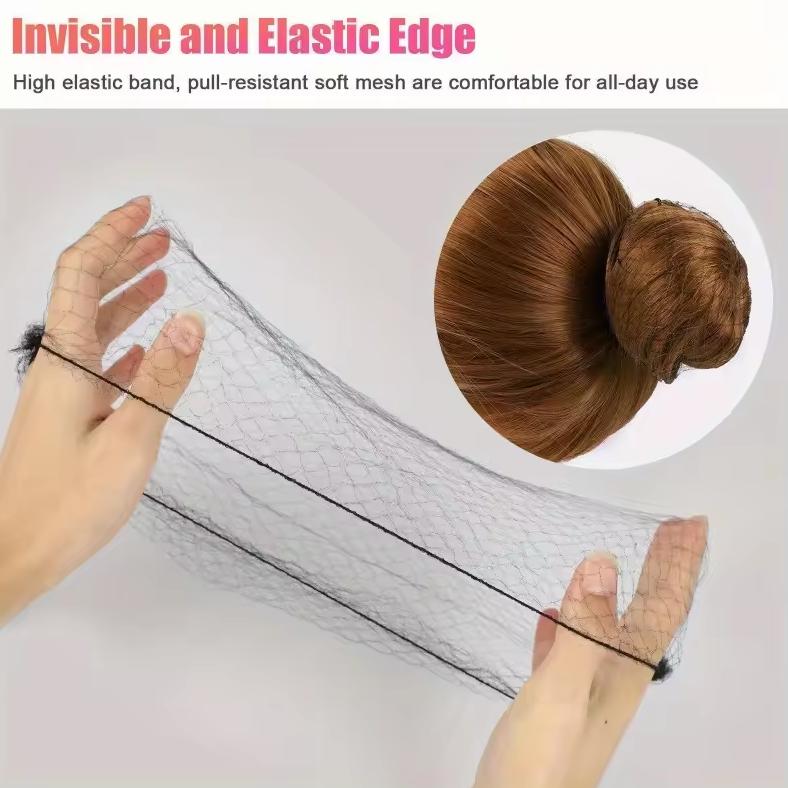 Nylon Hair Net Star Dance Recital Buns / Hair Extension Weaving Cap Hairnets