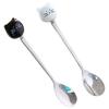 Cute Black/White Cat Stainless Steel Spoon Cartoon Lovely Coffee Milk Tea Ceramic Stir Spoon