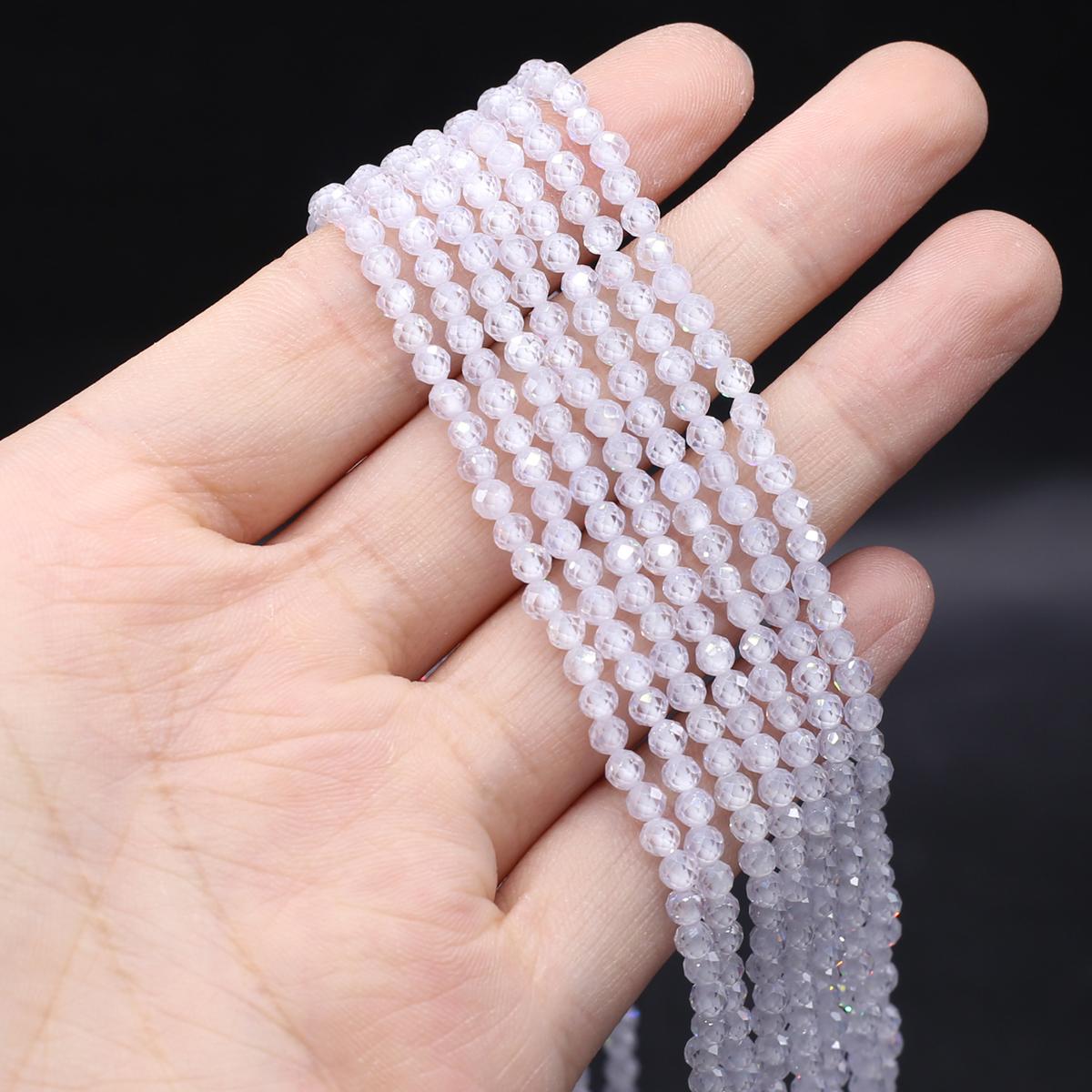 

Граненые бусины натуральный камень циркон маленькие бусины 3 мм подвески для изготовления ювелирных изделий DIY ожерелье браслет серьги аксессуар 3mm