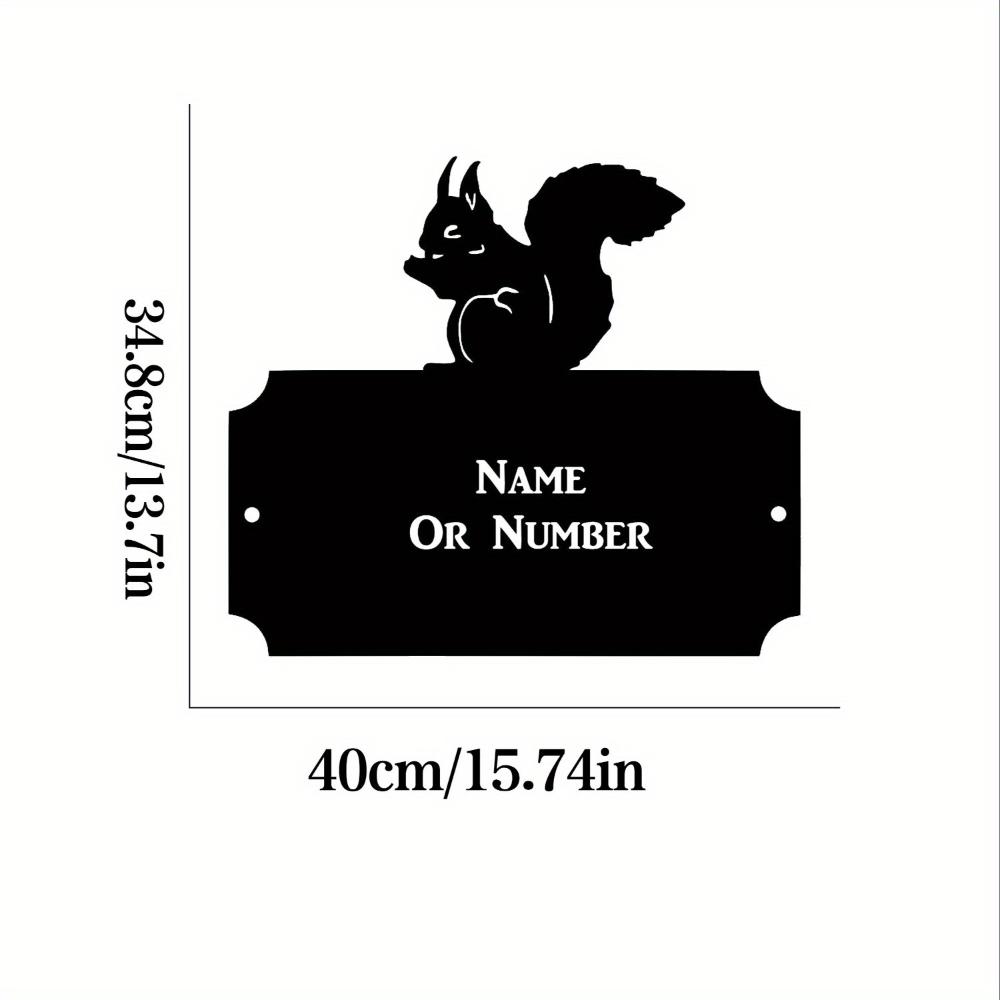 

Squirrel Metal Wall Art Outdoor Garden Decor Custom Sign for Home