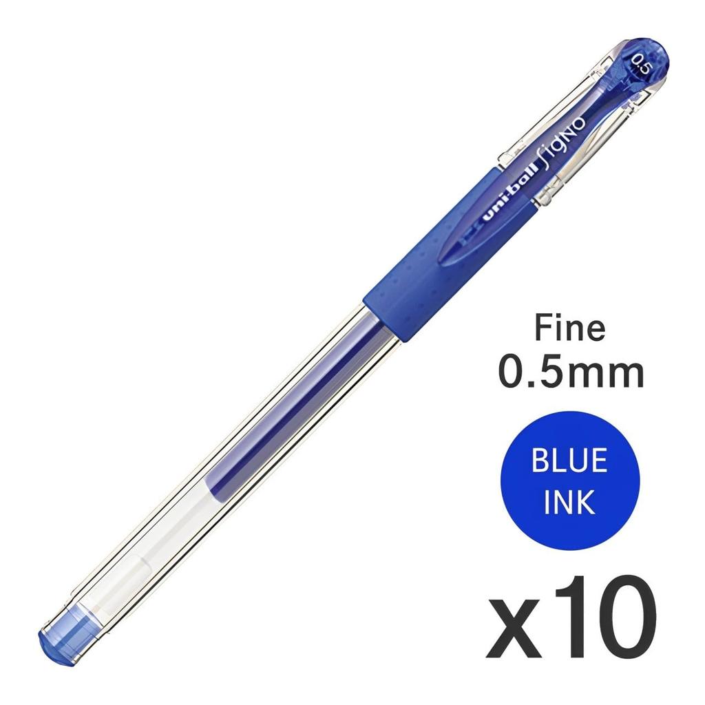 Mitsubishi Pencil Uni Gel Ink Ballpoint Pen Signo Blue of Uni-ball 0.5mm [Set 10] UM-151-05