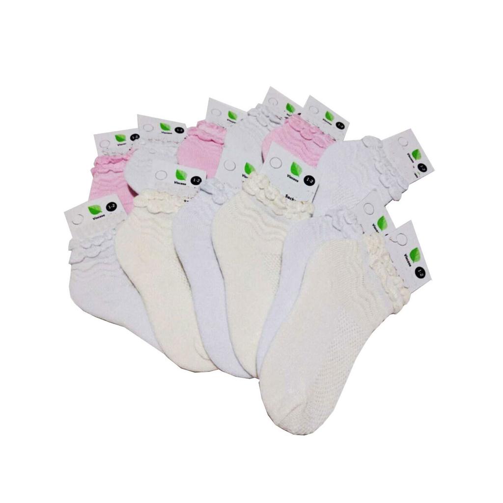 12pcs Girls Bamboo Short Booties Socks Air Conditioned Comfortable