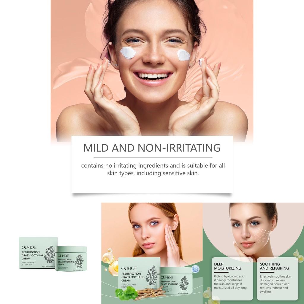 Ouhoe Revitalizing Grass Soothing Cream For Silky Smooth Skin And Enhanced Elasticity