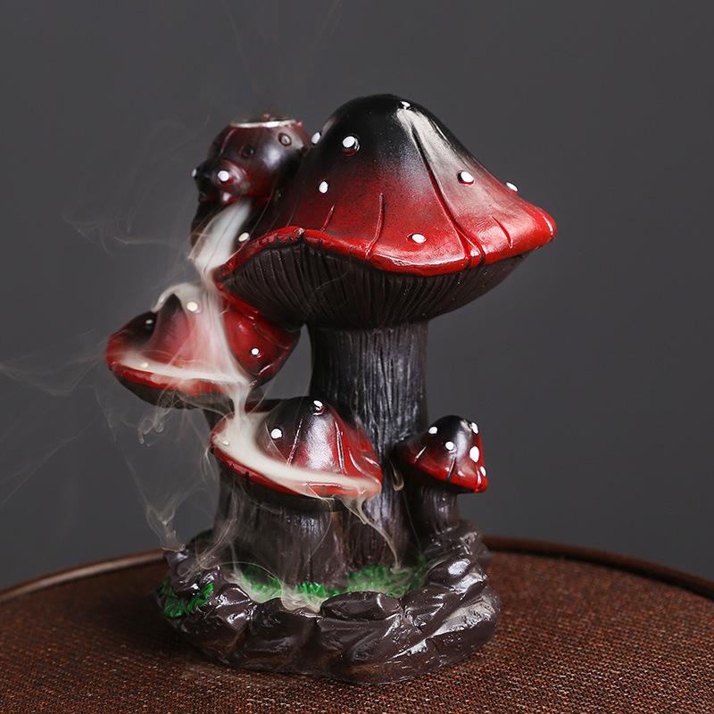 

Смола обратный поток курильница для украшения дома Креативный гриб европейский высокогорный поток воды курильница для благовоний
