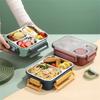 304 Stainless Steel Food Storage Container with Dividers Meal Box Portable Lunch Box for Office and Outdoor Use