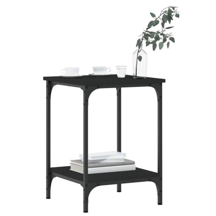 VidaXL Coffee Table Black 40x40x55 Cm Engineered Wood 832823