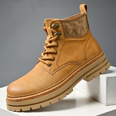 Pravé kožené boty pro muže Obuv Elegantní kotníkové boty Luxusní boty Vysoká kvalita Pánské rockové boty Bezpečnostní obuv Ležérní tenisky Velikost 46