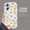 Søt tegneseriemønster kremteksturhus Bølget kant mykt silikondeksel Telefonveske for OPPO Reno Realme