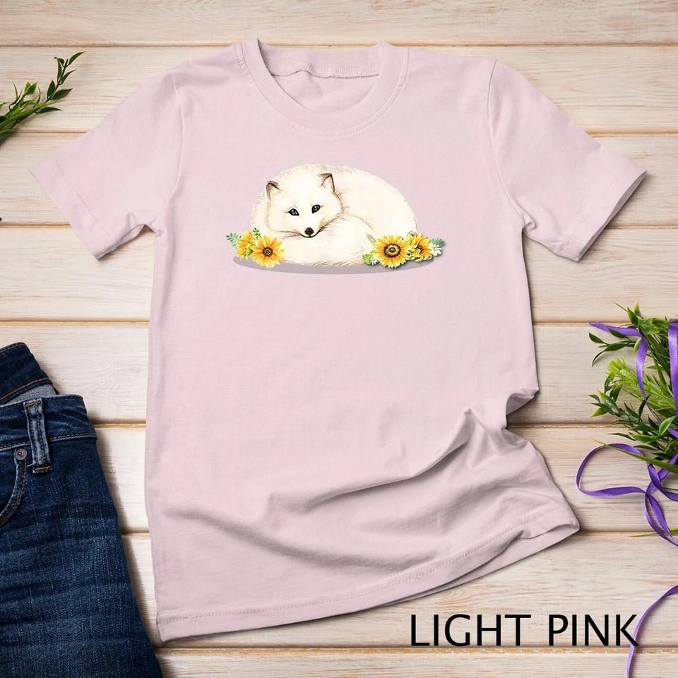 Arctic Fox Flower T-Shirt Unisex T-shirt 7 L