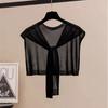 Ice Silk Thin Breathable Comfortable Shawl Versatile Solid Color Sunscreen Shoulder Pads Air Conditioner Knotted Shawl Knitting