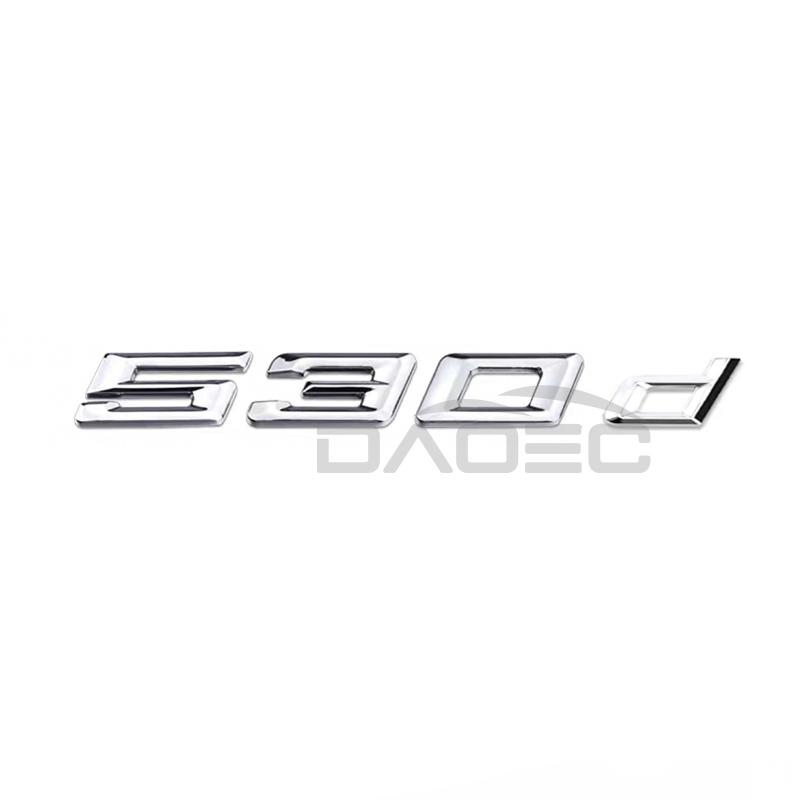 TRE22 Car 3D ABS Trunk Letters Logo Badge Emblem Decal Sticker For BMW 5 Series 520d 525d 528d 530d 535d 540d E39 E60 E61 F10 F11 G30