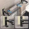 Non-drilling Towel Rack Double Layer Self Adhesive Bathroom Shower Bath Room Toilet Towel Holder Two Bars Hand Towel Holder Rail