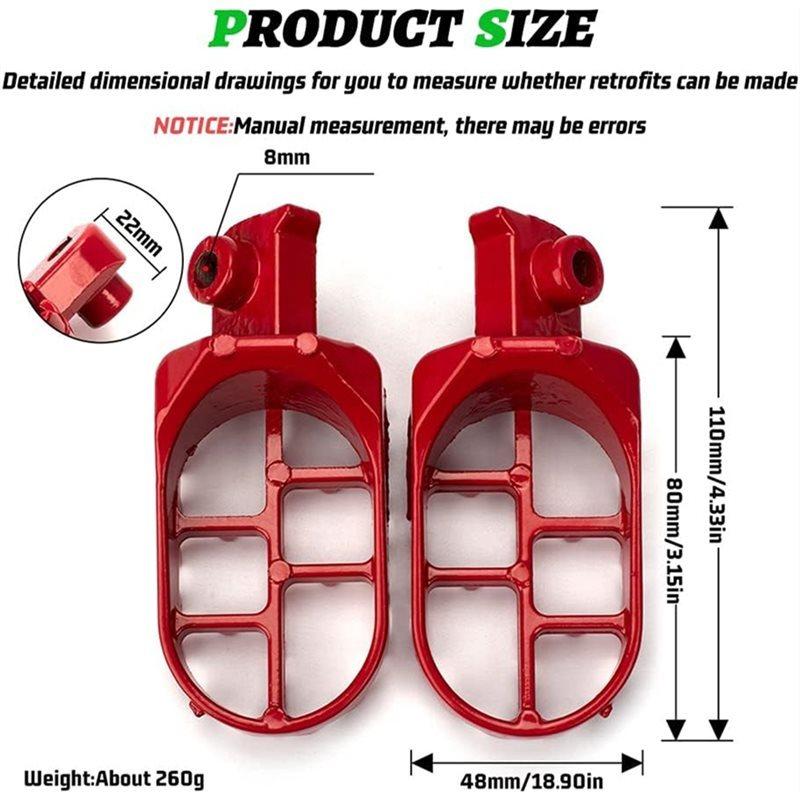 High-Quality Anti-Slip,Iron Foot Pedals, Universal Motorcycle,Beach Bike,Off-Road Vehicle 1Set