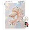 Pearl Painting Art Painting Kit for Adults and Beginners, Elegant Betta Fish Sparkling Painting Craft Home Wall Decor Handmade Gift