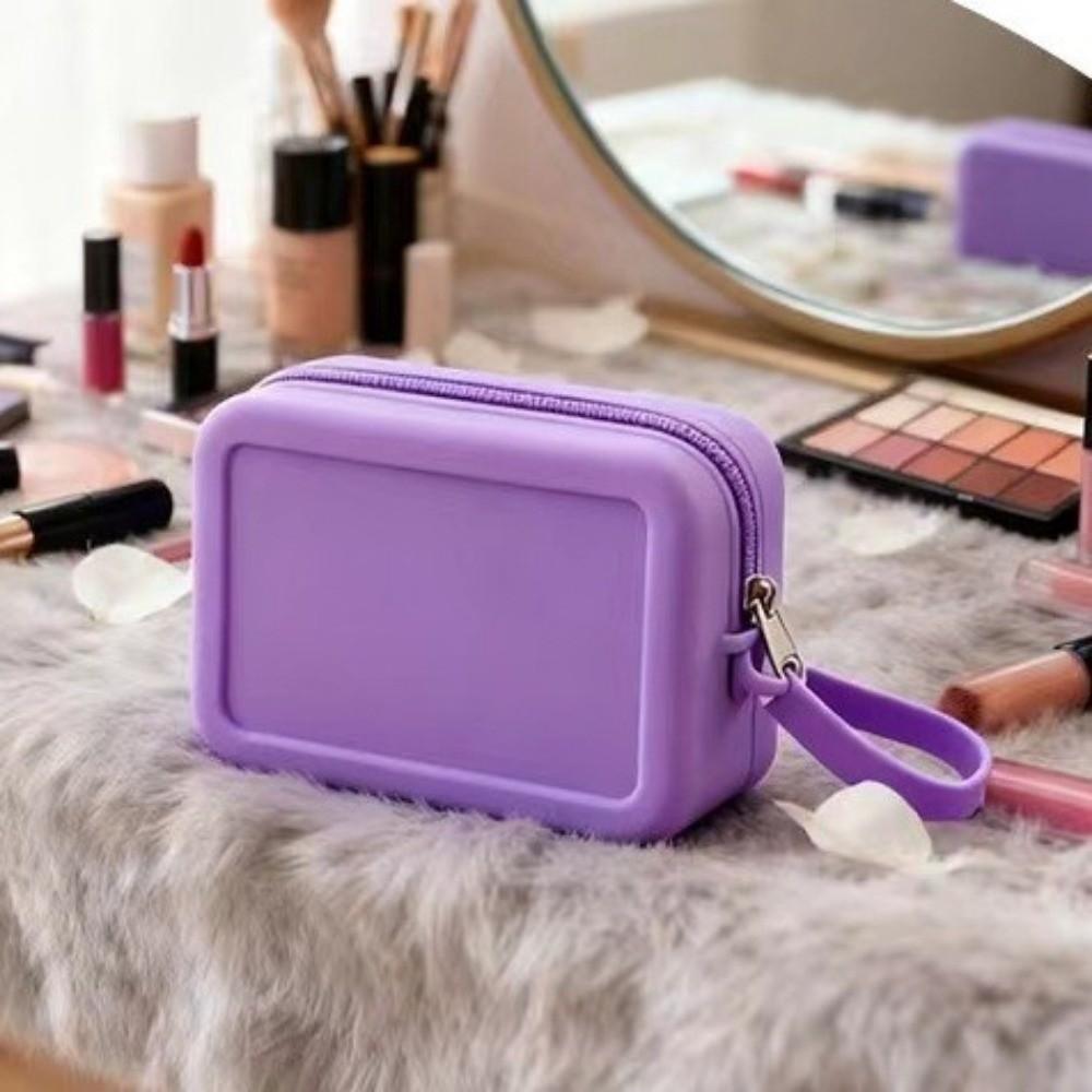 Silicone Cosmetic Makeup Bag Waterproof Storage Bag Wallet Toiletries Handbag  Holiday Gift