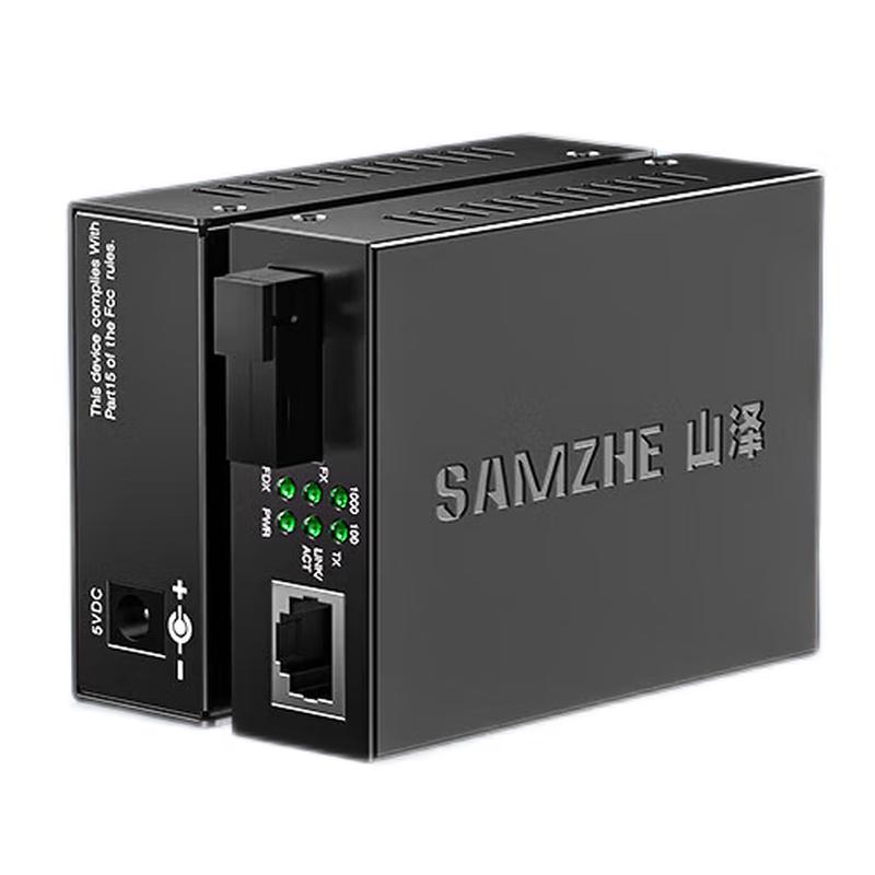 Shanze Gigabit Single-Mode Single-Fiber Optic Media Converter Pair