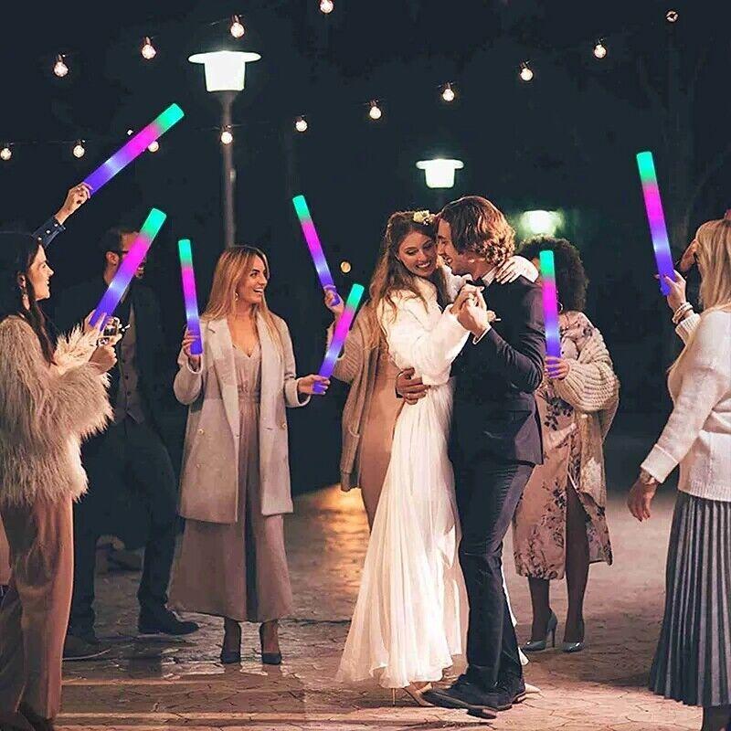 Large Foam Stick Glow Sticks Pack Of 3 Multicolor Party Lights For Concerts And Events