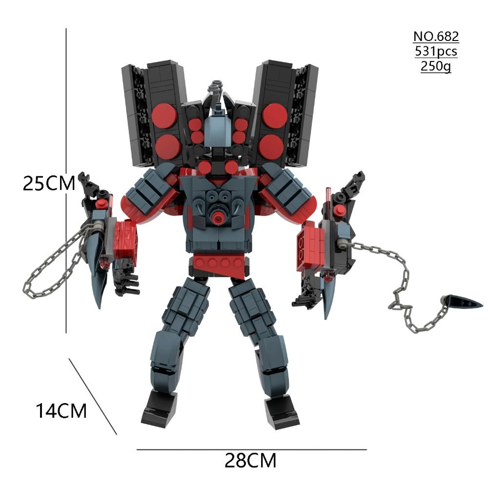 MOC Skibidi Toilet Building Speaker Titan Model Titan TV Man Titan Cameraman Building Blocks forChildren Christmas Birthday Gif