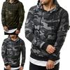 Herrhoodie Kamouflage Huva Dragsko Dragkedja Dekoration Hösthoodie för Daglig Användning