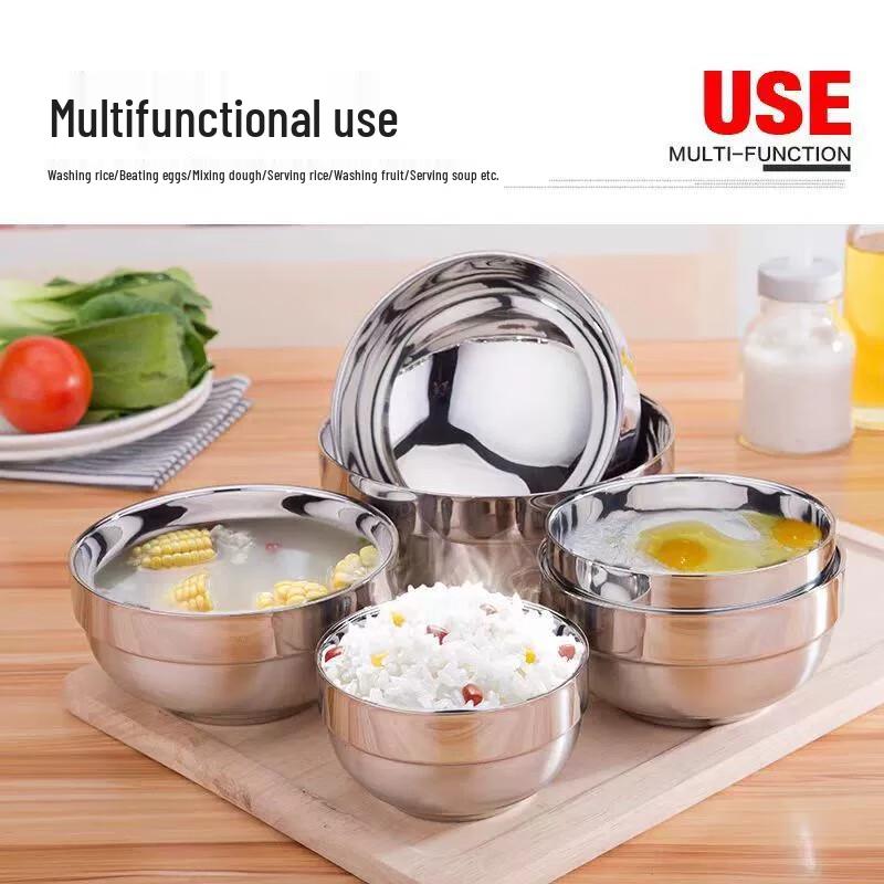 Double-Layer Stainless Steel Insulated Serving Bowl