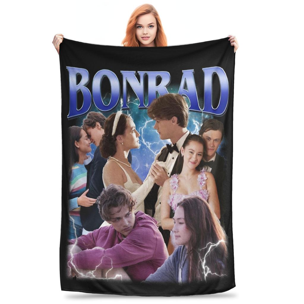 Girl Dinner Conrad Fisher 90er Der Sommer, in dem ich schön wurde Gestrickte Decke Flanell Weiche Überwurfdecken für Zuhause Couch Bett Teppich