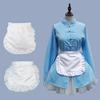 Maid Cosplay Apron White Ruffled Half Apron Kitchen Costume Girls Waist Apron for Cosplay Event Costume Party Theme Party Accessory