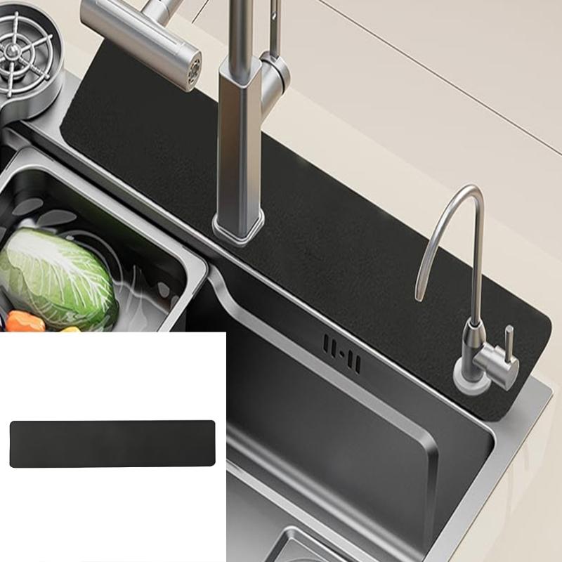 Nonslip Faucet Mat Customizable Kitchen Sink Mat Splash Guard Quick Drying For Soap Dispenser Lock Moisture Effectively