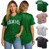 Camiseta Informal Unisex de Manga Corta Estampado de Letras de México Verano Ligera Transpirable Top para Uso Diario