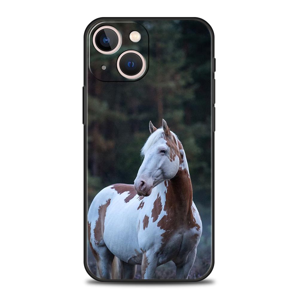 Animal Horse Phone Case Cover for iPhone 17 16 15 14 13 12 Pro Max 11 Pro Max 17 AIR Plus Shockproof Soft TPU Shell Fundas Capas