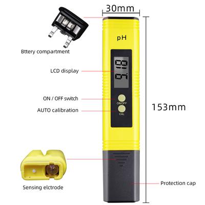Medidor de pH digital Calibração automática 0,01 e testador de TDS Sonda de titânio teste de qualidade da água Monitor Aquário Piscina