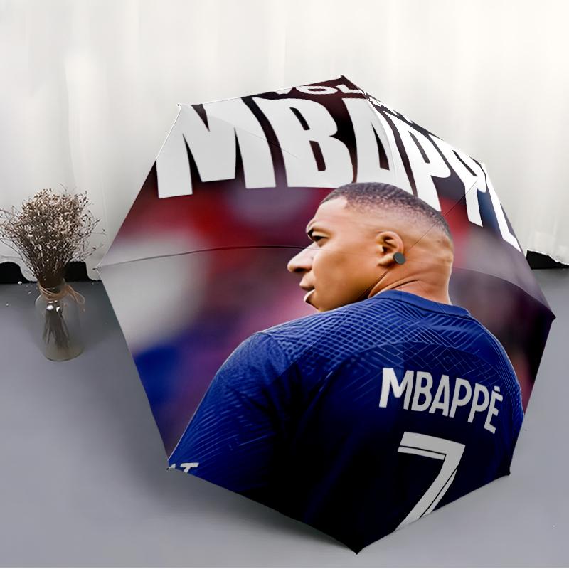 1pc M-Mbappe Umbrella, Sun Protection, And UV Shielding. It Has Eight Sturdy Ribs for Outdoor Use And Perfect As a Holiday Gift