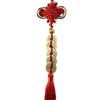 Pure Copper Five Emperors Coins & Peach Wood Gourd Feng Shui Pendant