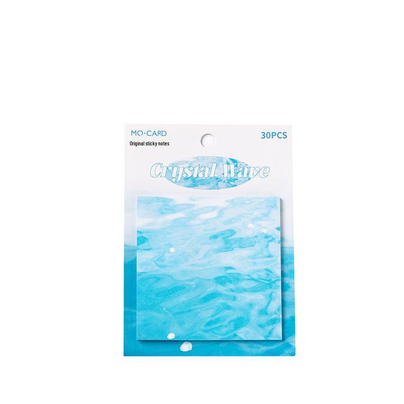 Momo Ultra White Kraft Paper Sticky Notes, Tide Heart Series, 30 Sheets for Messages and Notes