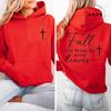 Fall for Jesus Casual Women's Hoodies Christian Fall Hoodie Design Sweatshirts Fleece Pullovers Autumn Faith Quote Streetwear