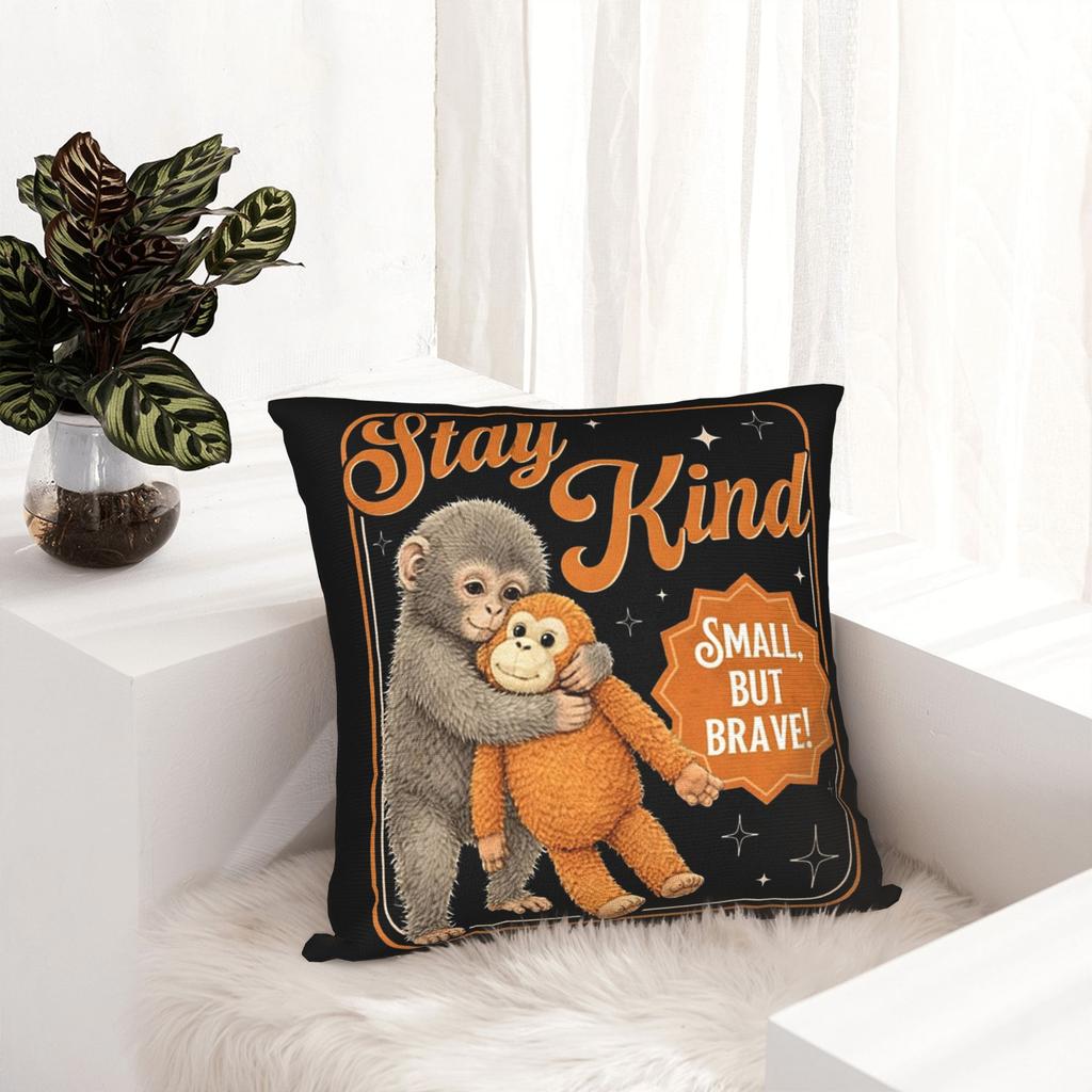 Team Punch Baby Affe Punch Kissenbezug Druck Polyester Kissenbezug Geschenk Kissenbezug Abdeckung Bett Quadratisch 45x45cm