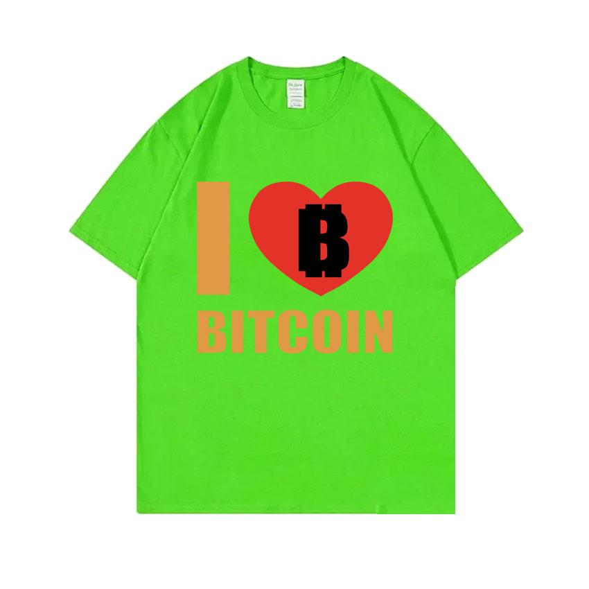 

I Love Bitcoin Funny Meme Tshirt Unisex Women Fashion Casual Oversized Ocollar T Shirts Summer Unisex Vintage Short Sleeve Tshirt 4XL