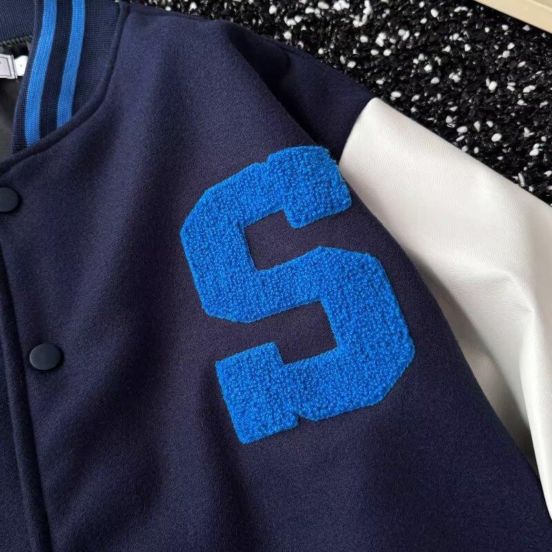Autumn New Baseball Jacket Men Trendy American High Street Jacket Versatile Couple Style Jacket Trendy Men Autumn Winter