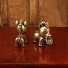 Brass Horse Statue Ornament Chinese Zodiac Horse Figurine Cute Horse Bit Coin Feng Shui Mini Home Desktop Decoration Crafts