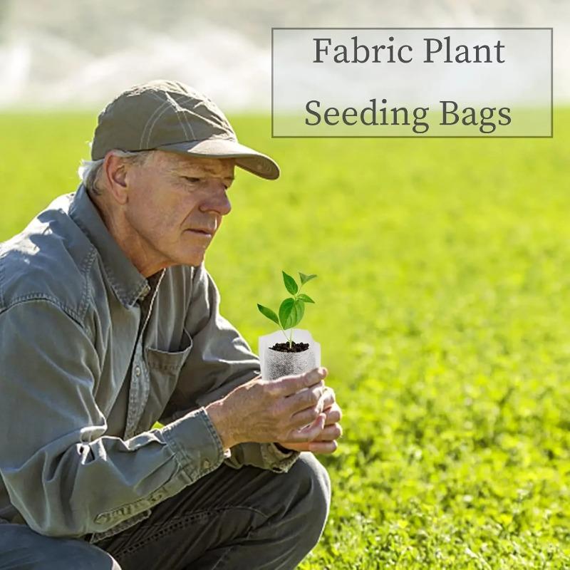 Biodegradable Non-woven Nursery Grow Bags, Breathable Planting Pockets, Eco Fabric Planter Bags for Flower Vegetable Seedling Cultivation