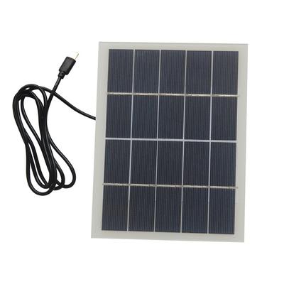 Przenośna ładowarka panelu słonecznego 3W, wyjście 5V do zewnętrznych solarnych lamp ogrodowych, telefonów komórkowych i zabawek, zawiera kabel 1,5 m