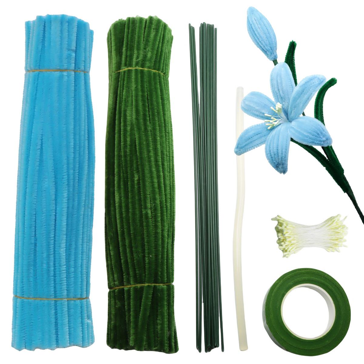 

Наборы для поделок своими руками из синельной проволоки для изготовления искусственных стеблей: 10 лилий и 3 бутона для букетов для вечеринки, офиса, домашнего декора