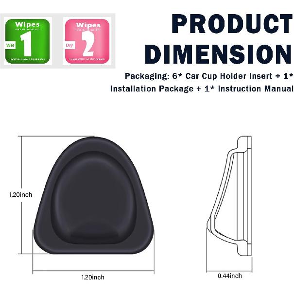 2025 Upgrade Car Cup Holder ert,Anti-Slip Silicone Cupholder ert for Car Stabilising Water Cups,Self-Adhesive Automotive Cup Holders Pad for Most