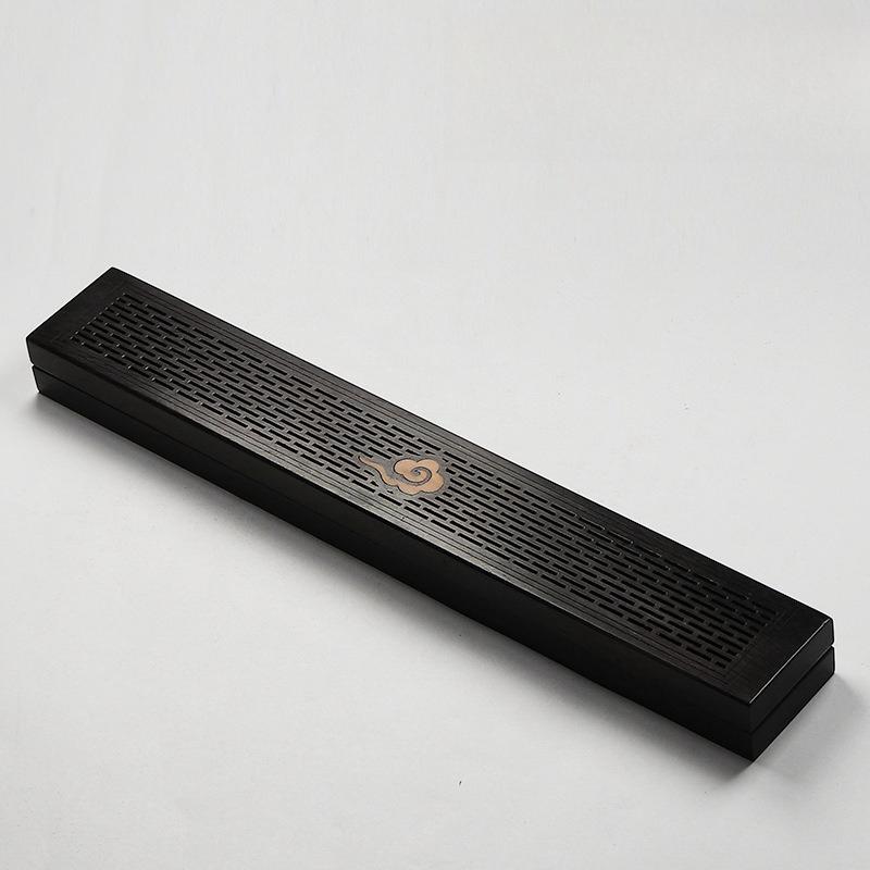 Natürlicher Sandelholz-Räuchergefäß mit Ablageplatte Magnetische Aromatherapie Holzbox für Räucherstäbchen Brennende ausgehöhlte Box