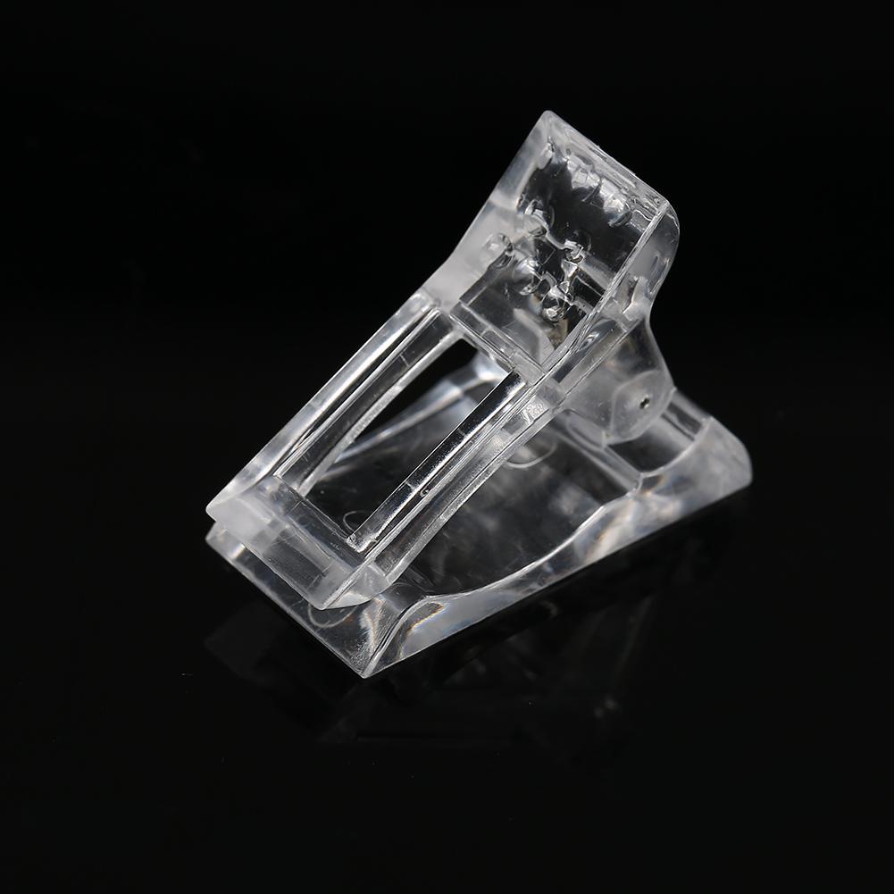 10pcs / Set Transparent Nail Tips Clips Poly Gel Quick Building Mold Clips Nail Gel Accessories