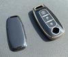 [YANMW] New X-Trail Key Cover Sakura Key Case Compatible Nissan Aria Smart Key Case, Gold Black