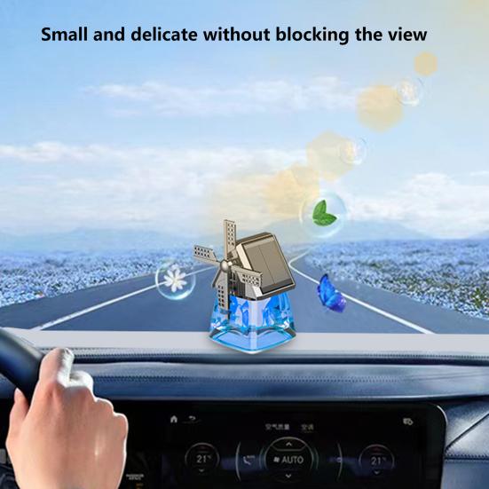 Auto Windmühle Solar Auto Parfüm Lufterfrischer Aromatherapie Niedliche Auto Energie Rotierende Aromatherapie Diffusor Innendekoration Zubehör